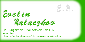 evelin malaczkov business card